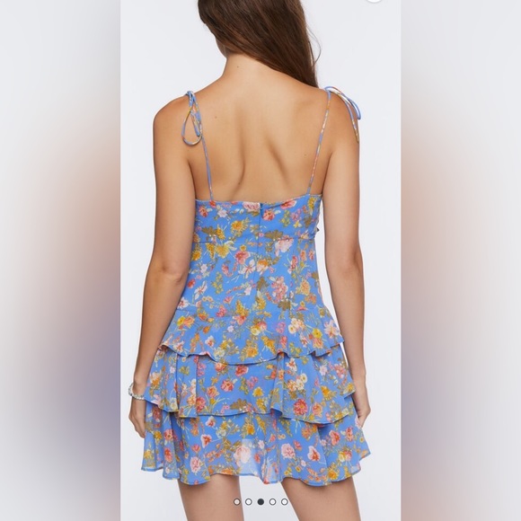 FLORAL PRINT MINI DRESS - Picture 3 of 5